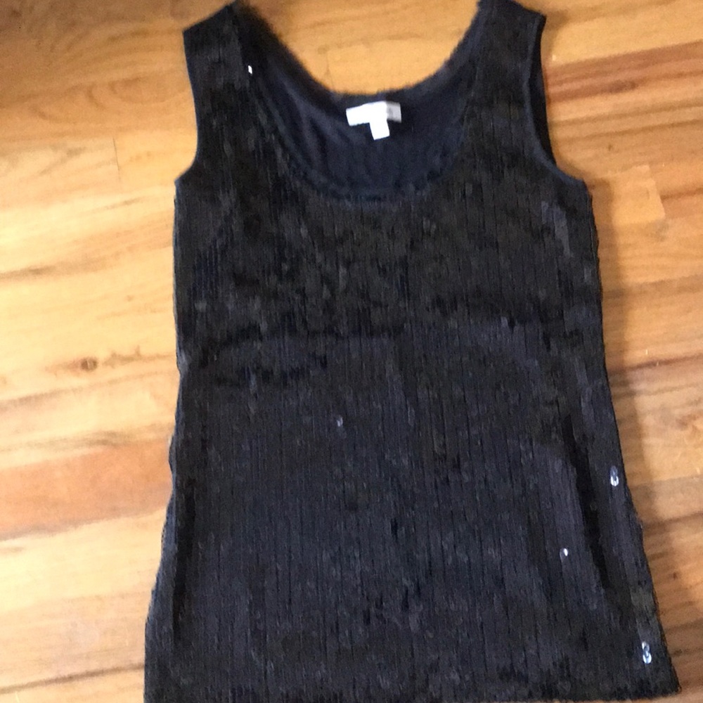 NW/OT CALVIN KLEIN BLACK SEQUINED CAMI